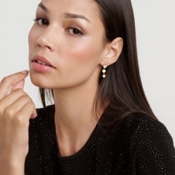 SIA: Pearl Shimmer Heart Drop Earrings TBJ4243-02-426