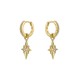 SINA: Star Charm Crystal Huggie Earrings TBJ4267-02-02 SINA: Star Charm Crystal Huggie Earrings TBJ4267-02-02 by