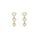 Ted Baker SIA pearl shimmer heart drop earrings in polished finish