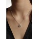 Karen Walker Runaway Stamp Necklace in sterling silver with debossed Runaway Girl disc pendant