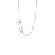 Karen Walker Runaway Safety Pin Necklace in sterling silver with freshwater pearl detail