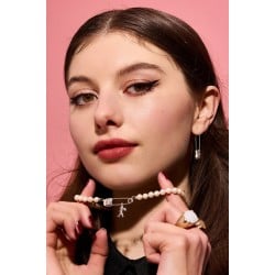 Karen Walker Runaway Safety Pin & Pearls Necklace 41 + 5cm