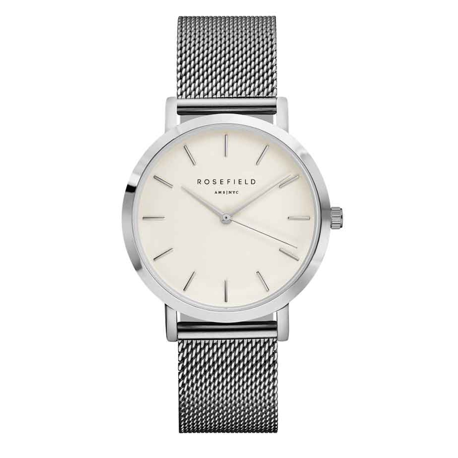 MWS-M40 Rosefield Silver The Mercer Mesh Watch. The Mercer: Paying tribute to an exciting street in one of NYC’s signature shopping destinations, the MERCER collection features stainless steel mesh straps for an exquisite look that suits this fashionable 