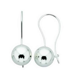 Sterling Silver Italian Euroball Earrings