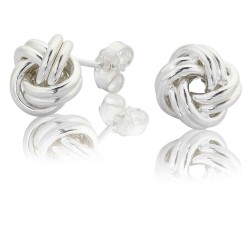 Sterling Silver Knot Stud Earrings