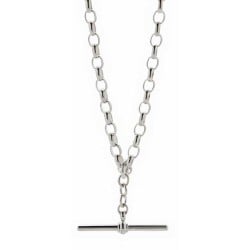 Sterling Silver Belcher Fob Necklace Sterling Silver Belcher Fob Necklace