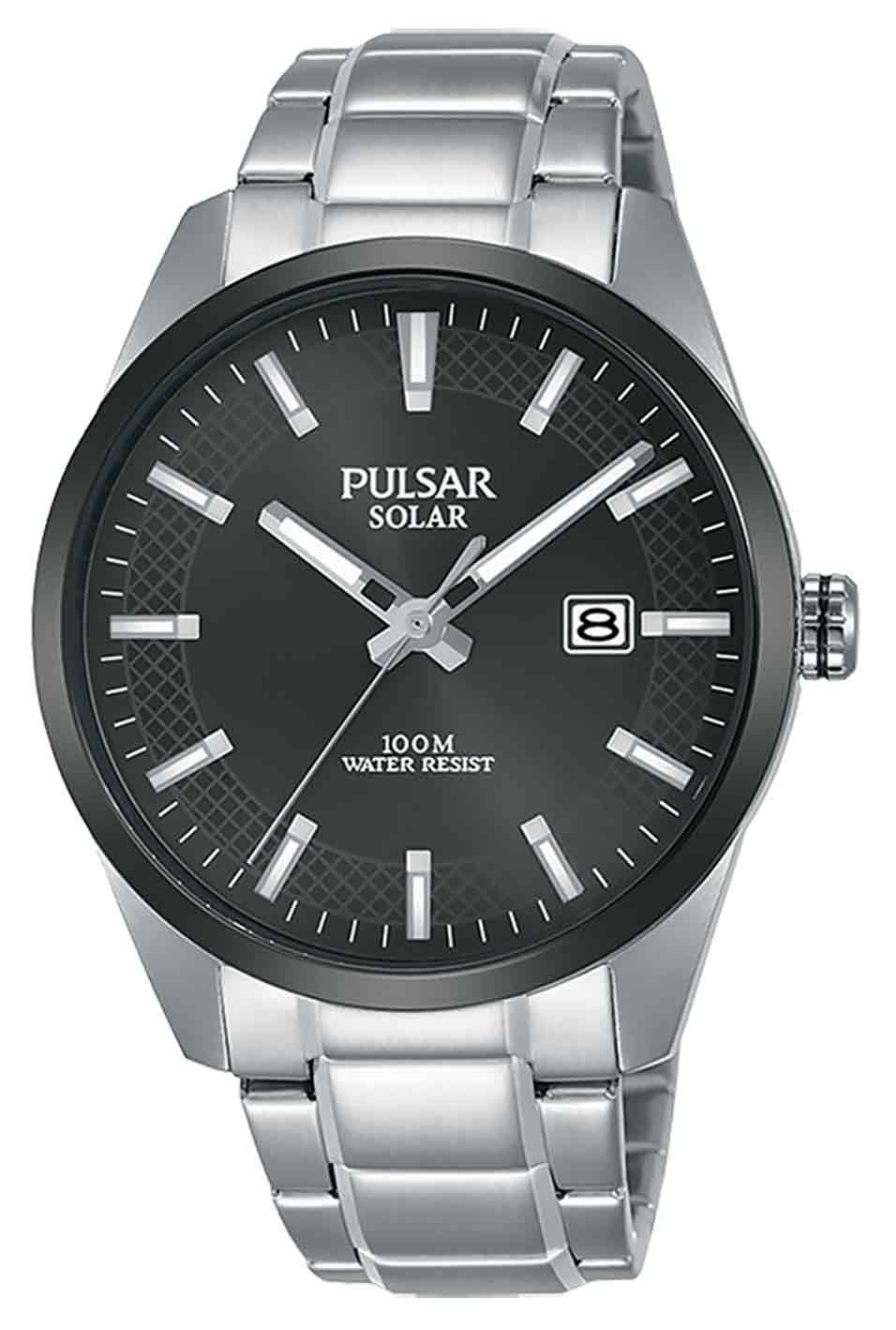 pulsar men's solar powered watch